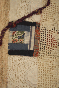 mom's hand-pieced log cabin
